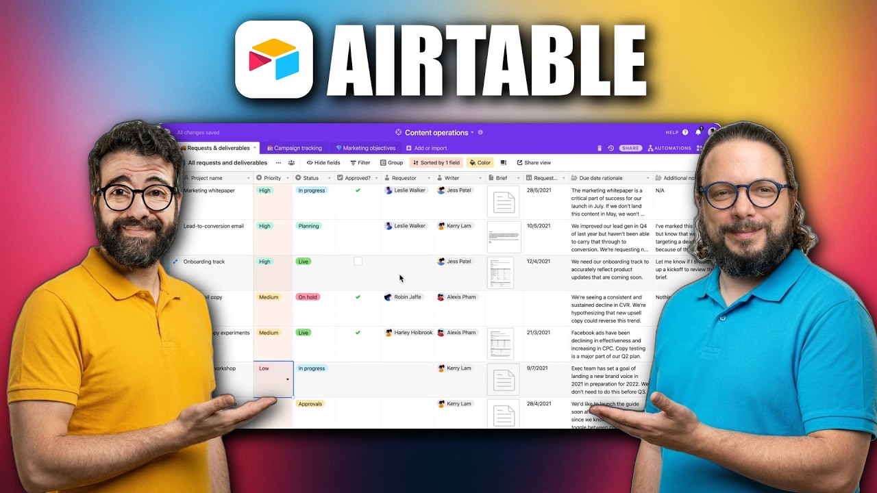 AIRTABLE dalla A alla Z 📊 CORSO COMPLETO al DATABASE per ORGANIZZARE il LAVORO e la VITA