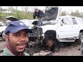 Pulling a Junk yard "LS" engine Pulling a Junk yard "LS" engine
