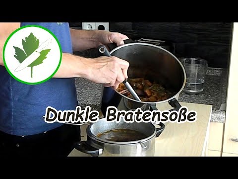 Dunkle Grundsoße #Jus - Leckere Bratensoße selber kochen