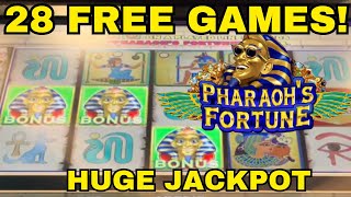 PRO PICKER! Massive Jackpot on Pharaohs Fortune slot machine high limit in Las Vegas