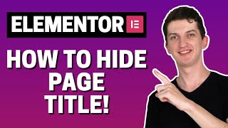 How To Hide Page Titles In Elementor Wordpress