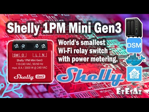 69 Shelly 1PM Mini Gen3 smart switch 8A, 240 VAC, Wi-Fi range extender & Bluetooth gateway