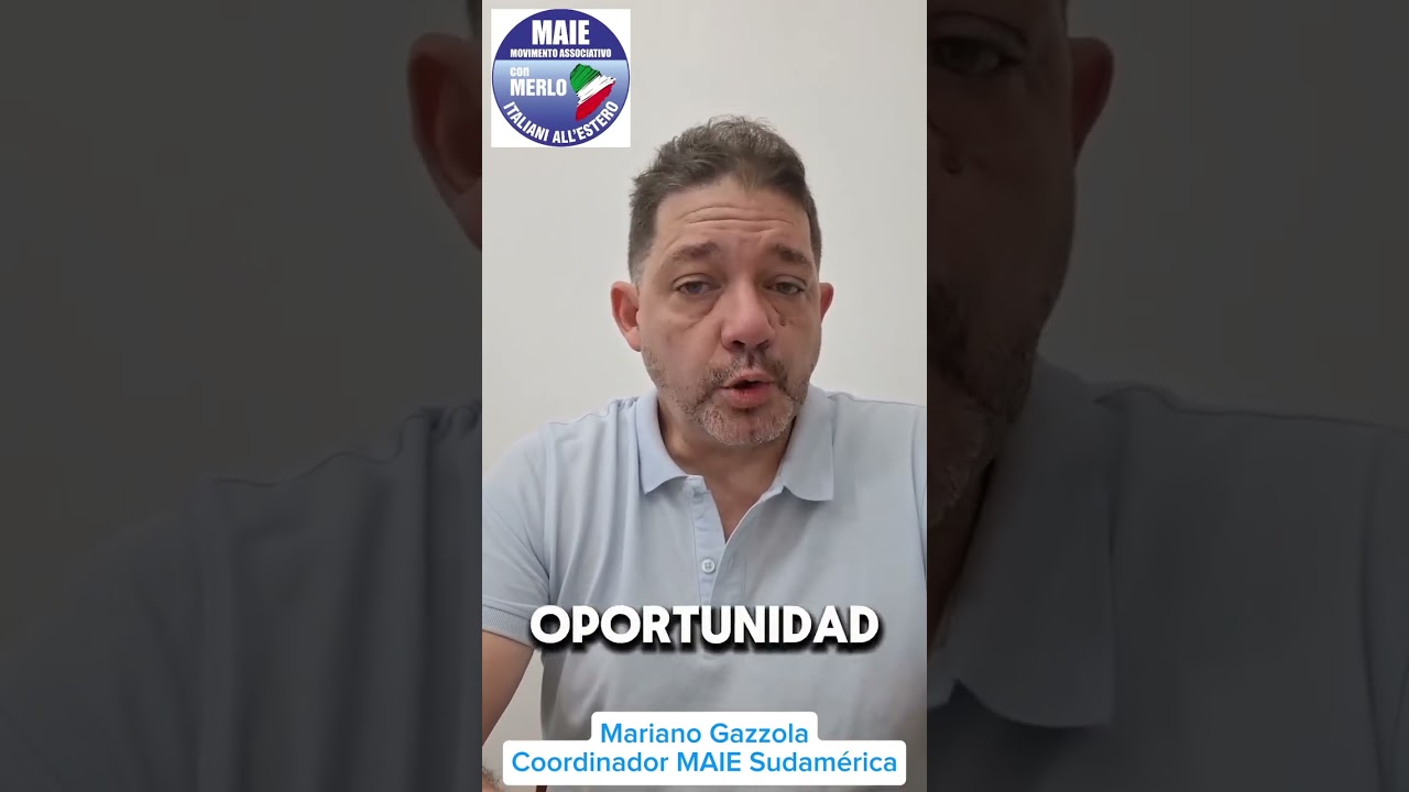 Mariano Gazzola Dirigente, Italiano Vicesecretario del CGIE Consejo General de los italianos en el exterior