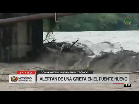 Colapsa parte del puente antiguo en la ruta Cochabamba–Santa Cruz