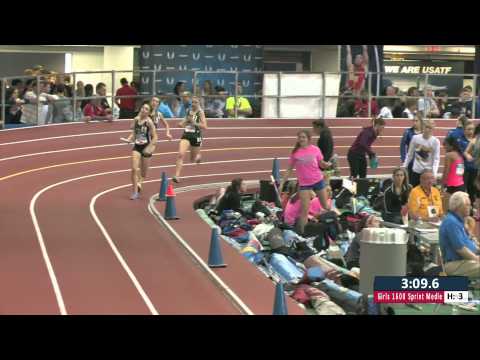 Girls 1600m Sprint Medley EE Section 3 - New Balance Nationals Indoor 2014