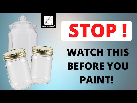 How to paint a glass jar with no peeling Easy DIY (no peel no chip technique)