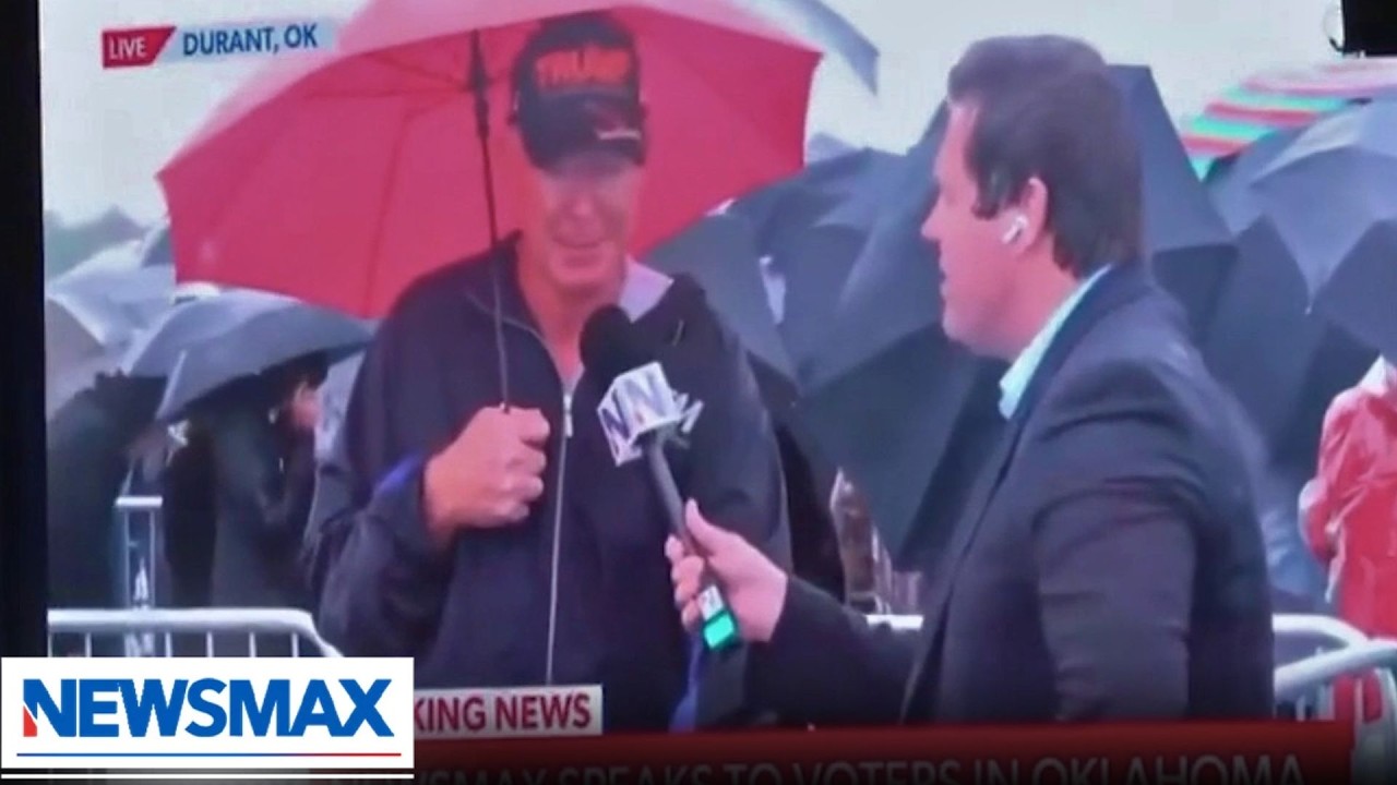 President Trump spots supporters from viral NEWSMAX interview at Oklahoma rally