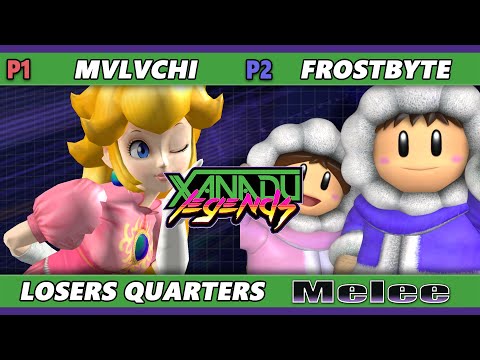 Xanadu Legends Top 8 - mvlvchi (Peach) Vs. Frostbyte (Ice Climbers) Smash Melee - SSBM