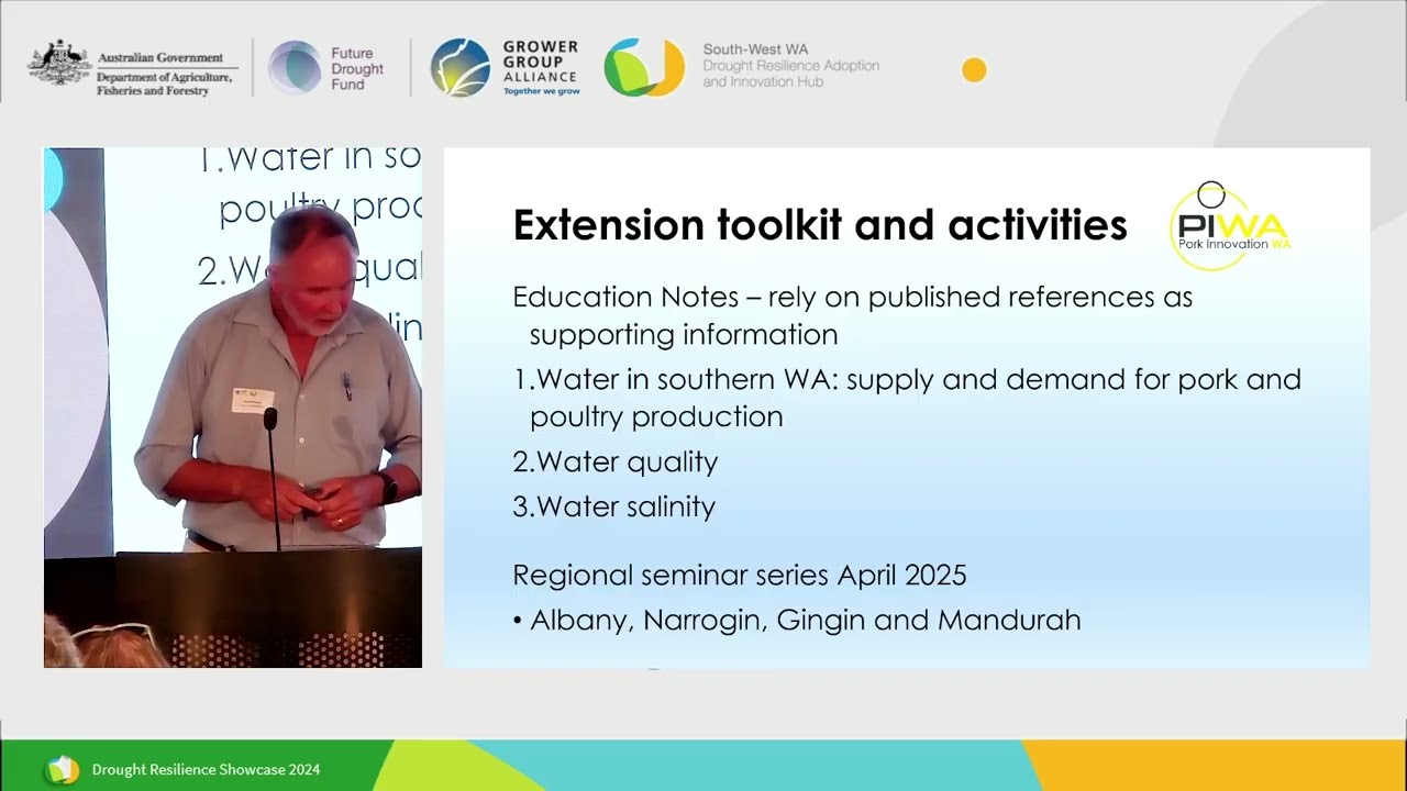 Managing water in a changing climate in the pork and poultry industry