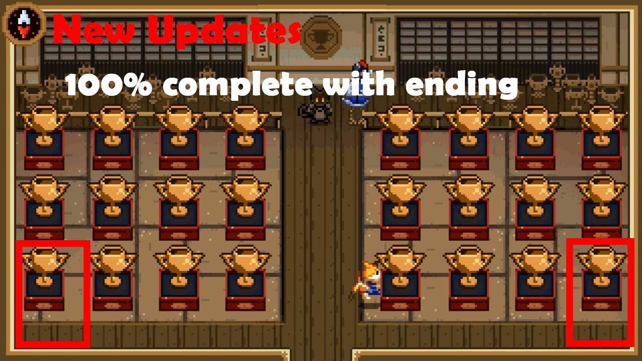 location of last 2 trophies . (LITTLE ONI and west house) Google doodle champion island.