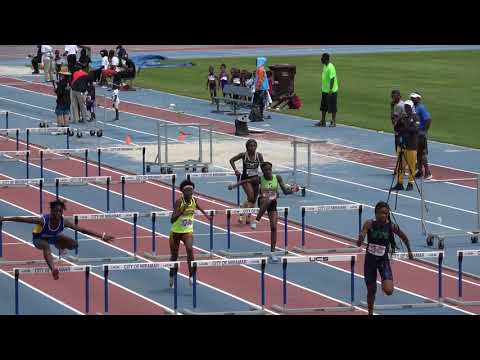 Girls 100m Hurdles Finals 13-14 Year Old Heat 1 - 44th Annual Northwest Track and Field Classic 2019