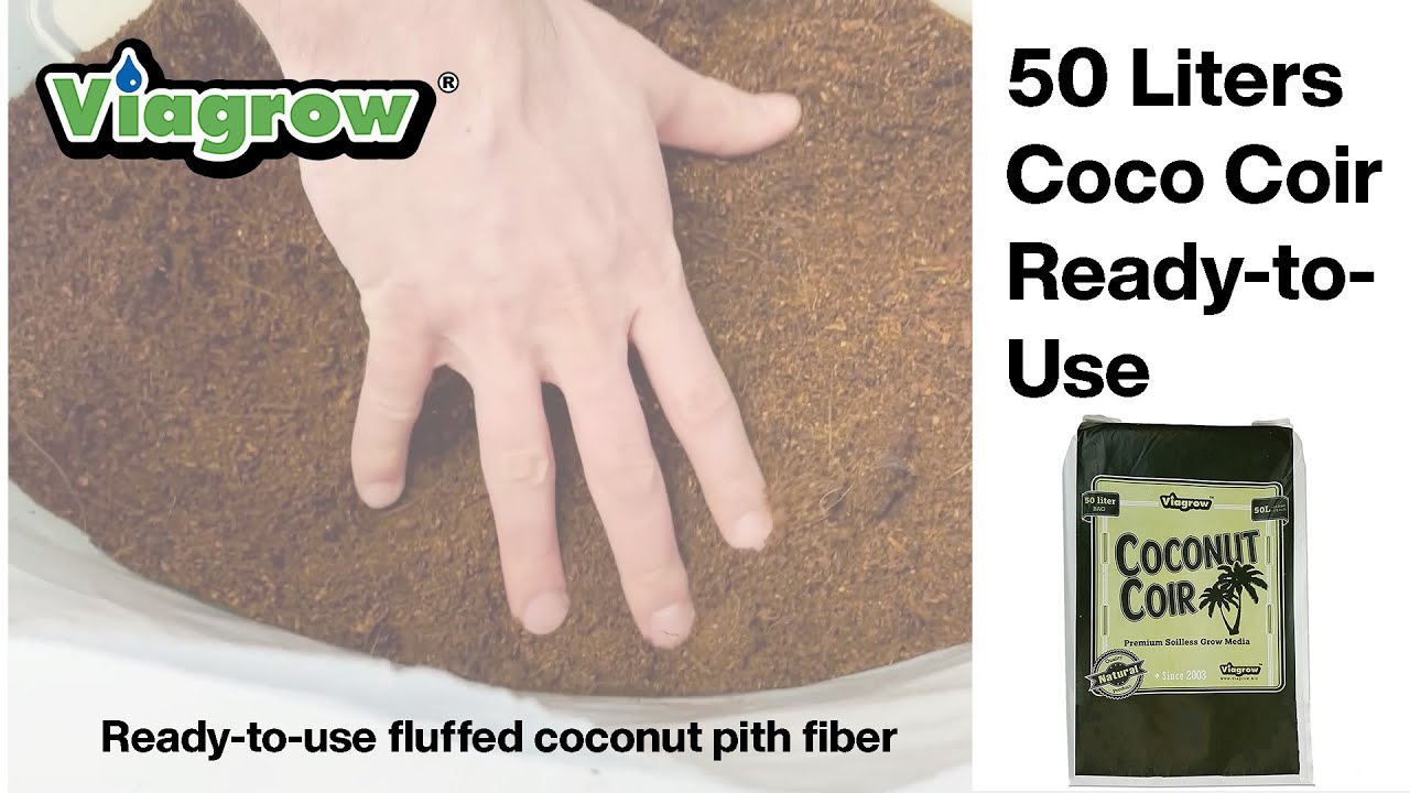 Viagrow Coco Coir, 50 Liter Bag of Ready to Use Grow Media