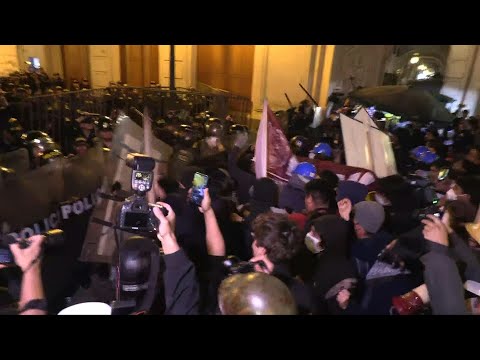 Protesters clash with police in Peru anti-government protest | AFP