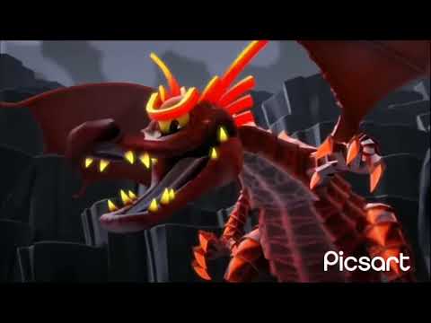 pacman and the ghostly adventures one eye dragon attack scene