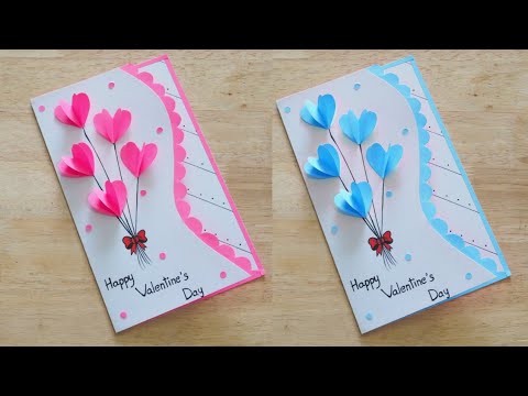 Easy and Beautiful Valentine's Day greeting card 🥰💕 / Handmade Valentine's Day card idea