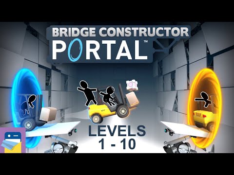 Bridge Constructor Portal: Levels 1 2 3 4 5 6 7 8 9 10 Walkthrough & iOS Gameplay (by Headup Games) - YouTube
