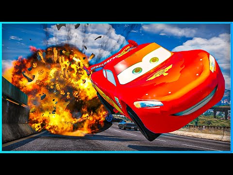 *CRAZY* Cars Lightning McQueen Crashes Ep.21 – GTA 5