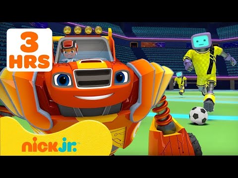 Blaze | ¡Blaze usa PODER ROBÓTICO en misiones y rescates! ⚽️ | MARATÓN 3H | Nick Jr. en Español