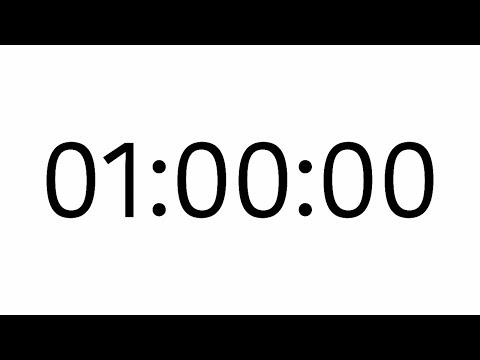 1 Hour Countdown Timer 4K (no sound) - White