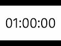 1 Hour Countdown Timer 4K (no sound) - White