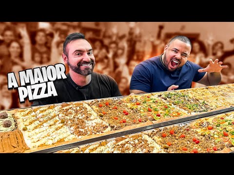 PIZZA DE MAIS DE 8 KILOS COM @CorbucciEats | E UM SALVE PARA O @CazeTV  (BUGANDO A PIZZARIA)