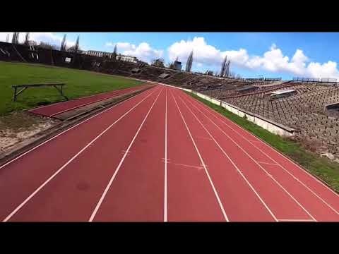Skra Warszawa stadion z drona fpv racer