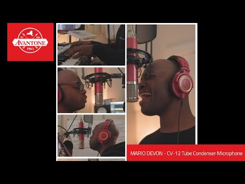 Artist / Songwriter / Producer Mario Devon records "Addicted" by Jon Vinyl acoustic version in his home studio with the CV-12 Tube Condenser Microphone.