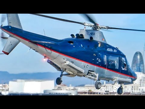 Agusta A109-A Mk2 EC-MSF helicopter sightseeing tours from Barcelona heliport