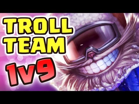 WHY IS MY TEAM LEAVING ME ?! TROLL TEAM | 1v9 NEVER SURRENDER (FULL AP ZIGGS MID) - Nightblue3