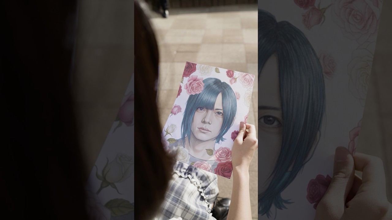 街中でイラストあげる系の動画でめっちゃ下手なやつ #PixAi