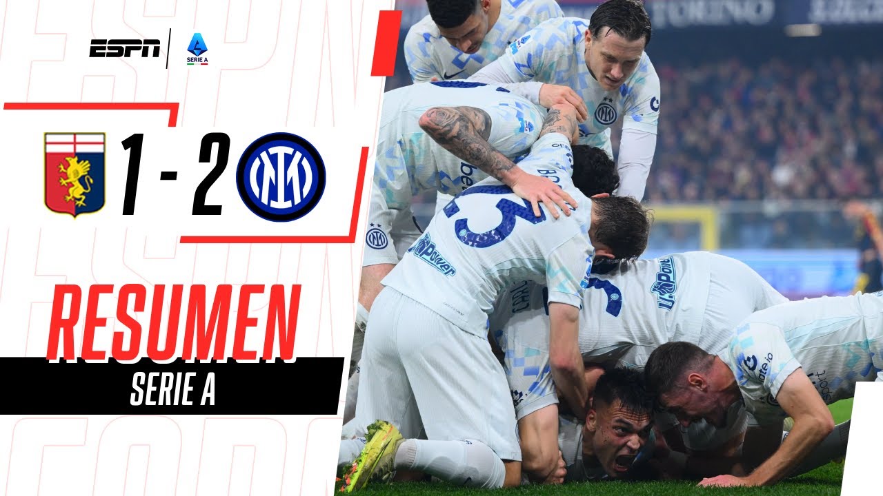 LAUTARO EN MODO TORO PARA QUE EL INTER SEA PUNTERO DE LA SERIE A | Genoa 1-2 Inter | RESUMEN