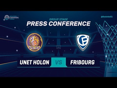 UNET Holon v Fribourg Olympic - Press Conference - Basketball Champions League 2018-19