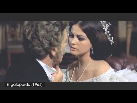 El gatopardo (1963). En la biblioteca, el príncipe, su sobrino Alfonso y su bella prometida. [0175]