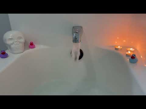 3 Hours Bathtub Running ASMR | Skull, Candles, and Duckies  | Relaxing Water Sounds for Sleep Aid