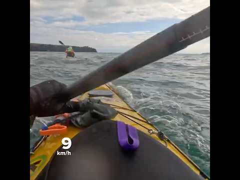 Crossing Motuihe channel #seakayaking #kayakers #kayaktrip #newzealand