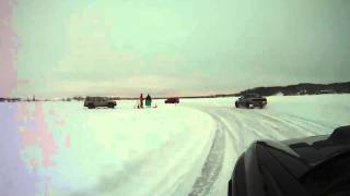 preview picture of video 'Big Lake Alaska Ice racing 1/22/11'