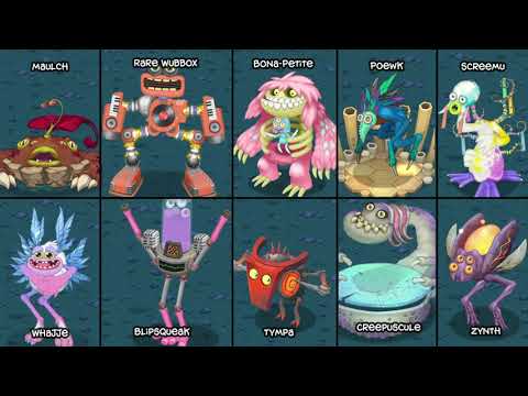 Wublin Island (Rare Wubbox Update) but each Monster is Zoomed in! - My Singing Monsters