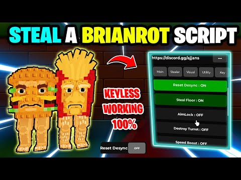 OP STEAL A BRAINROT SCRIPT TUTORIAL Ajjan Hub *No Key* Anti Hit DESYNC, INSTANT STEAL, INVISIBLE AP
