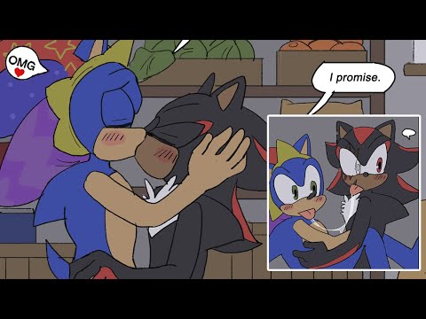 Kiss While No One See...♥️ 😱 | Shadow x Sonic (Sonadow) | Comic Dub