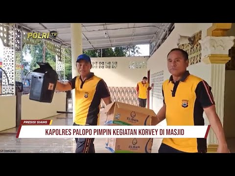 POLRES PALOPO GOTONG ROYONG BERSIHKAN MASJID