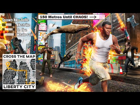 Can You Cross GTA 5’s LIBERTY CITY If Every 150m Chaos Happens?!
