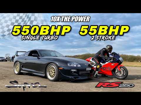 10X THE POWER!! 550HP SUPRA vs 55HP APRILIA RS250