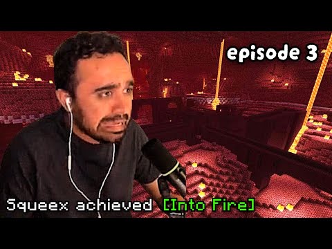 after 10 hours, squeex finally finds a nether fortress...