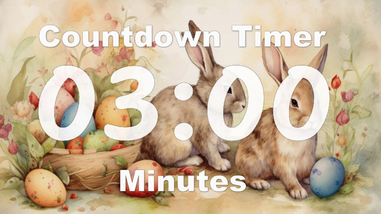 3 Minute Timer Easter Bunny Background