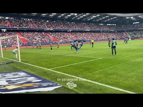 Le but d'Alexandre Mendy vu depuis le bord de la pelouse (J6 Ligue 2 BKT : SMCaen 1-2 ASSE)