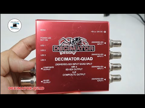 Decimator Quad - MINIATURE (3G/HD/SD)-SDI Quad-Split with SD-SDI and Composite (PAL/NTSC) Outputs.