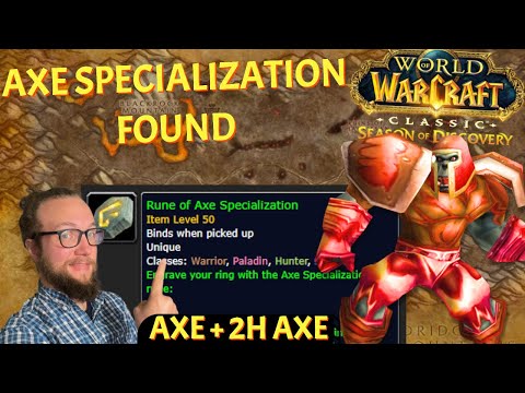 RING RUNE FOUND! Axe Specialization for Hunters, Warriors, Paladins, Shamans Season of Discovery WoW