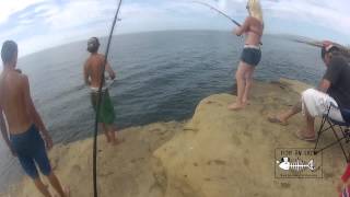 preview picture of video 'San Diego Fishing 2013: Fish On Crew at Sunset Cliffs on 09-01-2013.'