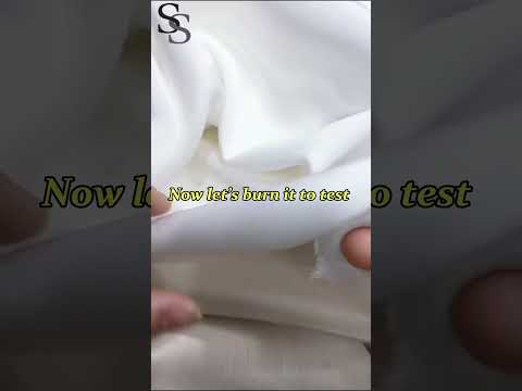 How to Spot Real 100% Mulberry Silk – Silk Satin Burn Test 🔥 #shorts #silk #silkfabric