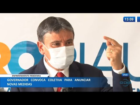 Governador Wellington Dias concede coletiva para apresentar novas medidas restritivas 10 03 2021